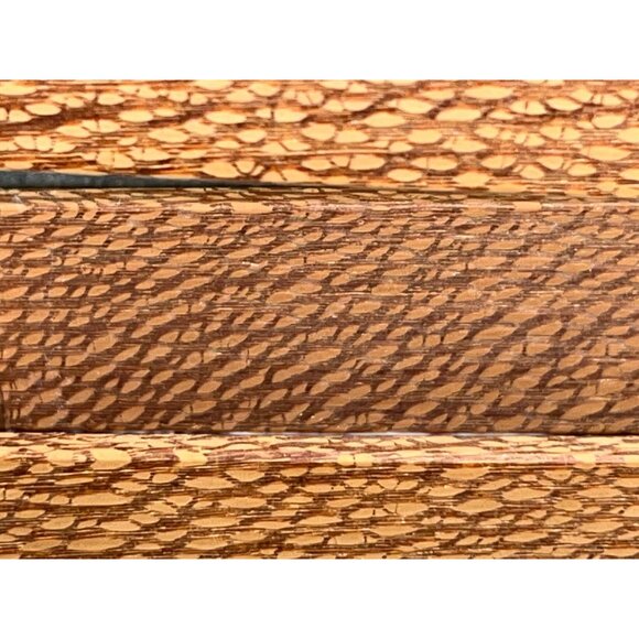 Handmade Wooden Purse Small Box Bag Rubber Handle Artisan Unique Used - Picture 16 of 16